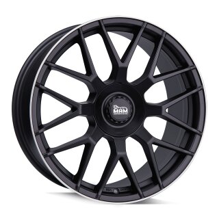 MAM GT1 8,5x20 5/112 ET45 Matt Schwarz lippe poliert Alufelge