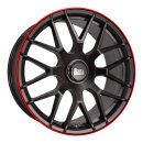 MAM GT1 9,5x19 5/112 ET30 Matt Schwarz lippe Rot Alufelge