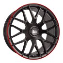 MAM GT1 9.5x19 5/112 ET30 Matt Schwarz lippe Rot Alufelge