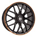 MAM GT1 9,5x19 5/112 ET42 Matt Schwarz lippe Orange Alufelge