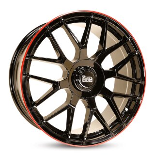 MAM GT1 8,5x19 5/100 + 112 ET45 Schwarz lippe Rot Alufelge