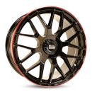 MAM GT1 8.5x19 5/100 + 112 ET45 Schwarz lippe Rot Alufelge