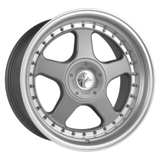 Keskin KT1 10,0x18 5/112 + 120 ET35 Titan Grau lippe poliert Alufelge
