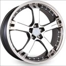 Keskin KT10 9.5x18 5/100 ET25 NB63.4 Matt Black Front...