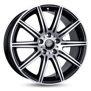 Keskin KT16 8,5x19 5/112 ET45 Schwarz frontpoliert Alufelge
