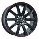 Keskin KT16 9,5x19 5/112 ET45 Matt Schwarz lippe Rot...