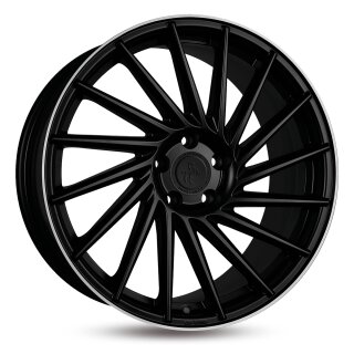 Keskin KT17 8,0x18 5/112 ET30 Matt Schwarz lippe poliert Alufelge