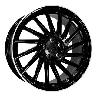 Keskin KT17 8,0x18 5/112 ET45 Schwarz lippe poliert Alufelge