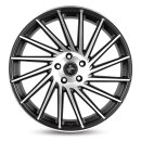 Keskin KT17 9,5x21 5/120 ET38 Matt Schwarz frontpoliert...