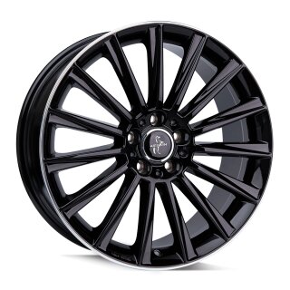 Keskin KT18 8,5x20 5/120 ET30 Schwarz lippe poliert Alufelge