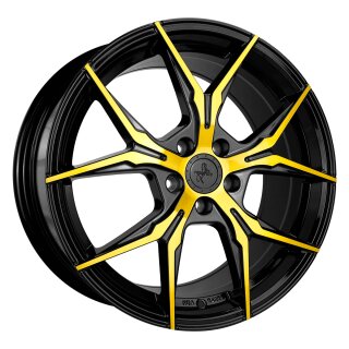 Keskin KT19N 8,5x19 5/108 ET45 Schwarz front Gold Alufelge