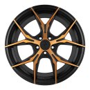 Keskin KT19N 8,5x19 5/112 ET30 Matt Schwarz front Kupfer...