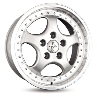 Keskin KT2 8,5x18 5/130 ET52 Silber lippe poliert Alufelge