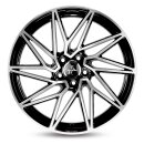 Keskin KT20 8,0x18 5/112 ET45 Schwarz frontpoliert Alufelge