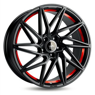 Keskin KT20 8.5x19 5/114,3 ET40 NB72.6 Matt Black Red Inside