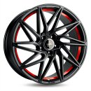 Keskin KT20 8.5x19 5/108 ET45 NB72.6 Matt Black Red Inside