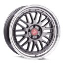 Keskin KT22 8.0x18 5/112 ET45 NB72.6 Titan Grey Lip Polish