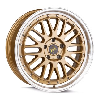Keskin KT22 8,5x19 5/114,3 ET40 Gold lippe poliert Alufelge