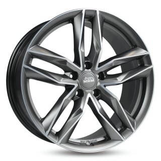 MAM RS3 8,0x18 5/108 ET45 Matt Palladium frontpoliert Alufelge