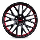 MAM RS4 8.0x18 5/112 ET45 NB72.6 Black Painted Red Inside