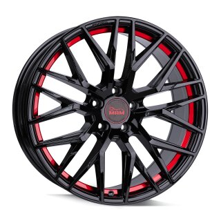 MAM RS4 8.0x18 5/108 ET45 Schwarz Rot Alufelge