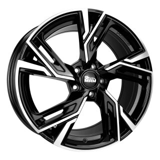 MAM RS5 8.5x19 5/114,3 ET40 NB72.6 Black Front Polish