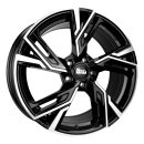 MAM RS5 8,5x19 5/114,3 ET40 Schwarz frontpoliert Alufelge