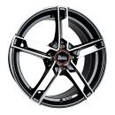 MAM W4 7,0x17 5/112 ET48 Schwarz frontpoliert Alufelge