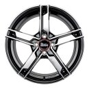 MAM W4 7,0x17 5/112 ET48 Schwarz frontpoliert Alufelge