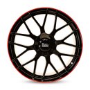 MAM GT1 8,0x18 5/112 ET45 Schwarz Lip Rot Alufelge