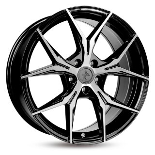 Keskin KT19 8,5x19 5/112 ET30 Schwarz frontpoliert Alufelge