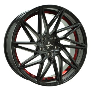 Keskin KT20 8.0x18 5/112 ET30 NB72,6 Black Painted Red Inside