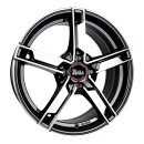 MAM W4 7,0x17 5/112 ET38 Schwarz frontpoliert Alufelge