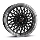 Borbet B 7,0x17 4/108 ET20 NB65,1 Black rim polished