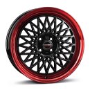 Borbet B 7,0x17 4/108 ET20 NB65,1 Black rim Red