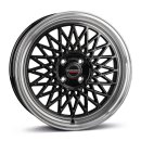 Borbet B 7,0x17 4/100 ET25 NB64 Black rim polished