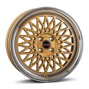 Borbet B 7,0x17 4/100 ET25 NB64 Gold rim polished