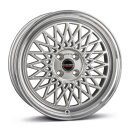 Borbet B 7,0x17 4/100 ET25 NB64 Silver rim polished