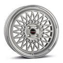 Borbet B 7,0x17 4/100 ET30 NB64 Silver rim polished