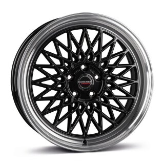 Borbet B 8,0x17 5/112 ET30 NB66,5 Black rim polished