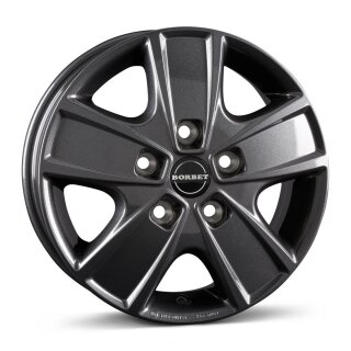 Borbet CWG 6,0x16 5/118 ET68 NB71,1 Mistral Anthracite glossy