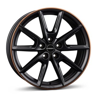 Borbet LX18 8,0x18 5/112 ET44 NB57,1 Black matt rim copper