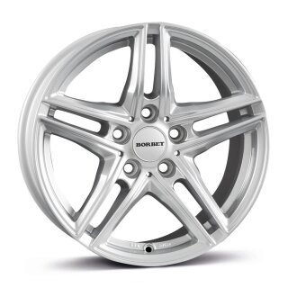 Borbet XR 6,5x16 5/112 ET22 NB66,6 Brilliant Silber