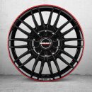 Borbet CW3 7,5x18 5/120 ET43 NB65,1 Schwarz gl&auml;nzend roter Rand