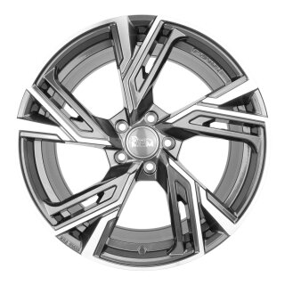 MAM RS5 8.0x18 5/100 ET38 Palladium frontpoliert Alloy rim