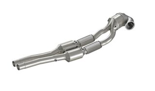 HJS ECE-Downpipe mit 200cpsi Sportkatalysator + 200 cpsi Keramik OPF Ø 96/60mm