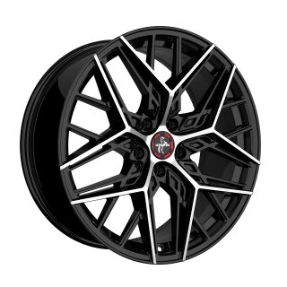 Keskin KT25 8,5x20 5/114,3 ET45 Black Front Polish aluminium rim