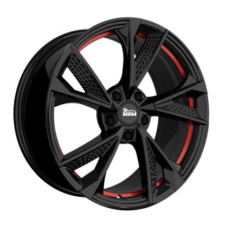 MAM RS6 8,0x18 5/114,3 ET45 Schwarz Rot Alufelge
