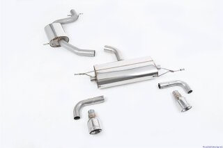 Milltek Edelstahl Sport-Auspuffanlage 70mm Dual 100mm Jet