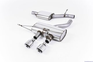 Milltek Edelstahl Sport-Auspuffanlage 70mm Dual GT100